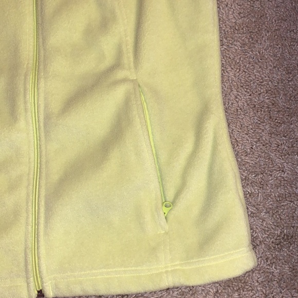 Women’s Columbia Neon Yellow/Green Zip Up Fleece Vest Medium - Picture 3 of 9